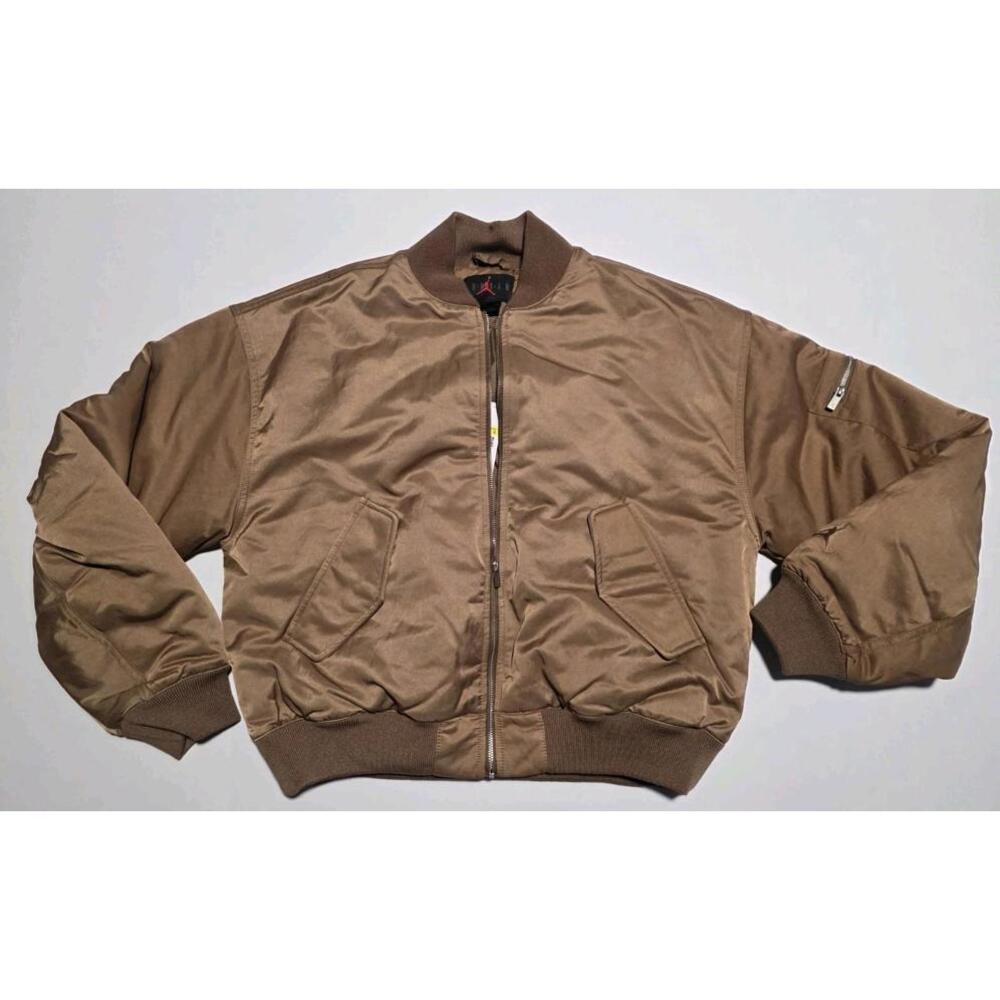 Nike Jordan Renegade Bomber Jacket -Metal Brown- FV7107-223 Women's Size Small